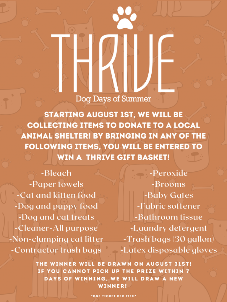 Thrive Dispensary of Metropolis Collecting Animal Supplies for Project